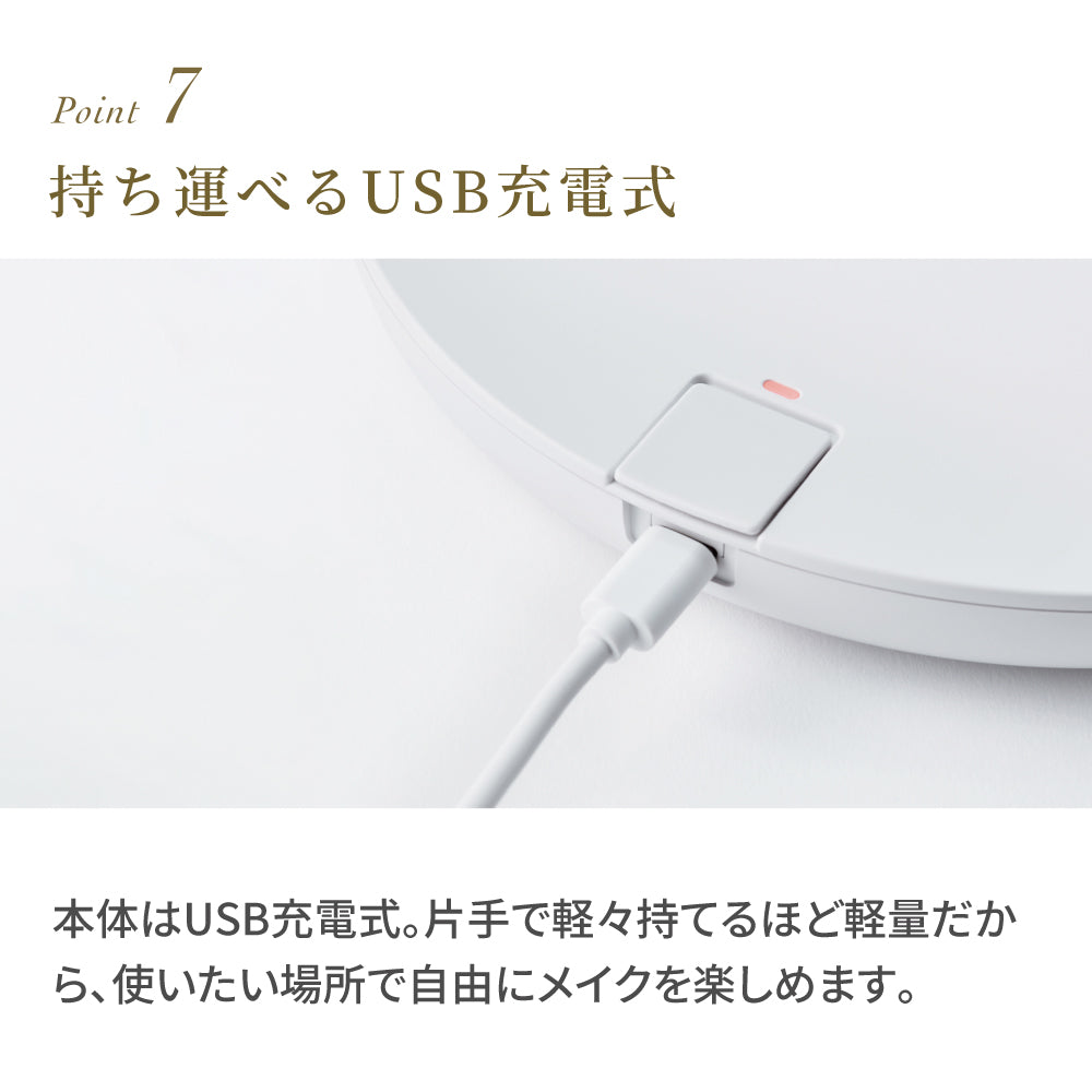 充電式 LEDファンミラー