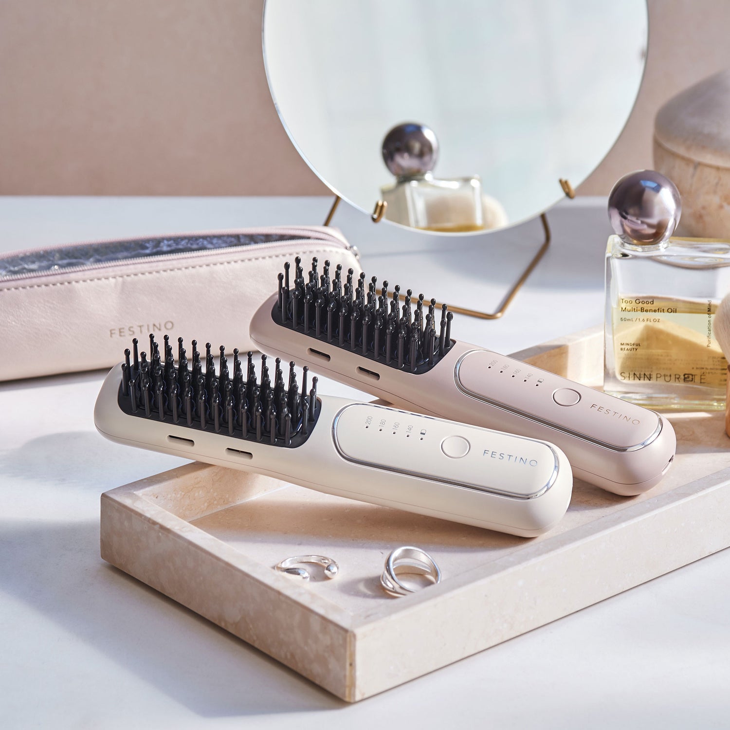 ［特典付］充電式 スタイリング ヒーターブラシ